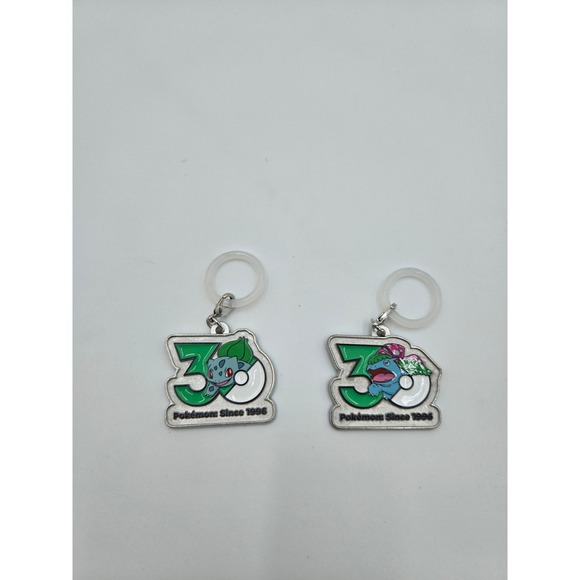 Pokemon Other - Pokemon 30th Anniversary Bulbasaur Venusaur Charms Set Metal Enamel Since 1996